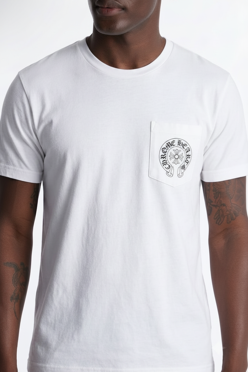 Chrome Hearts Horseshoe Logo Pocket T-Shirt ‘white’
