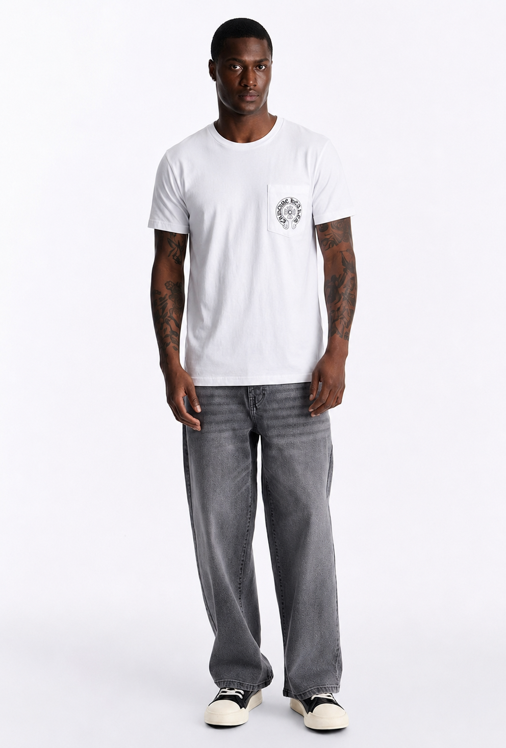 Chrome Hearts Horseshoe Logo Pocket T-Shirt ‘white’