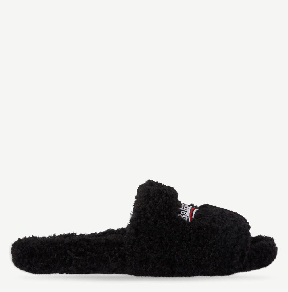 MEN’S FAUX FUR SLIDES